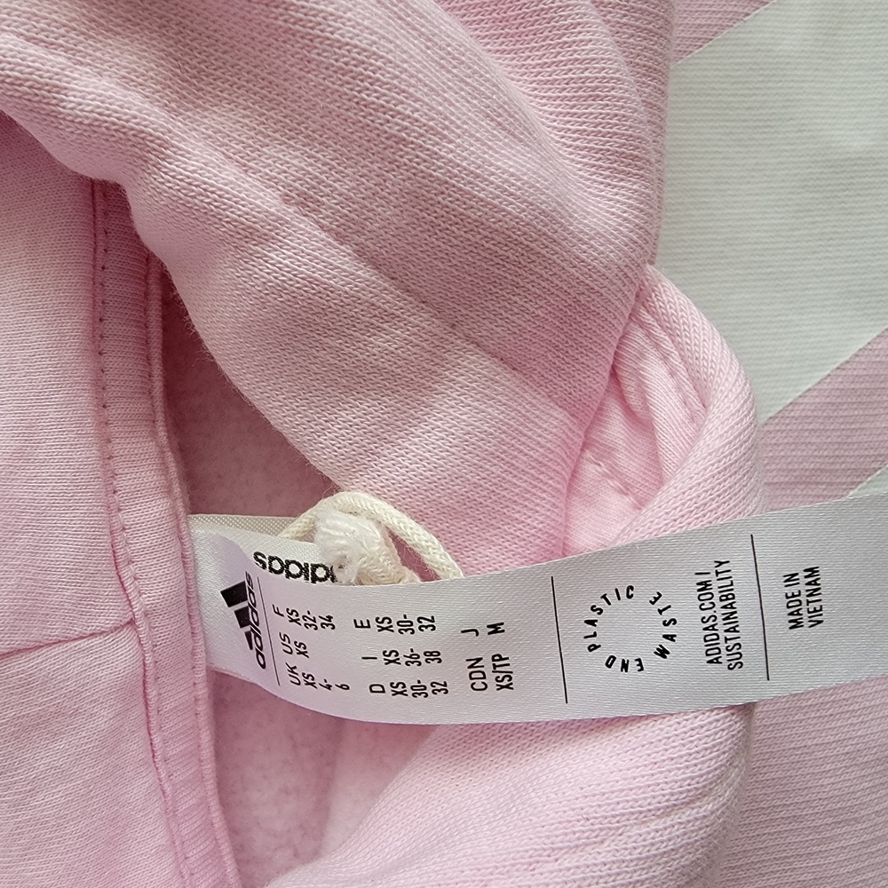 Adidas Light Pink Hoodie with White Logo - Picture 5 of 8